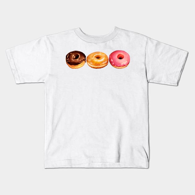 Donuts Kids T-Shirt by KellyGilleran